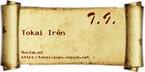 Tokai Irén névjegykártya